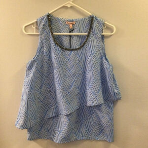 Juicy Couture embellished neckline layered abstract pattern Woman's XS